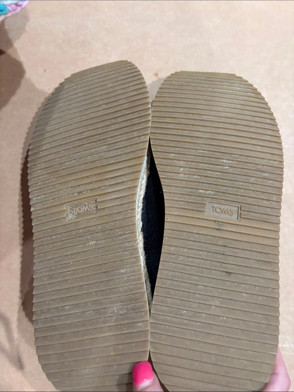 TOMS Black Canvas Slip-On Loafers